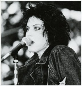 Joan Jett performing on April 11, 1987