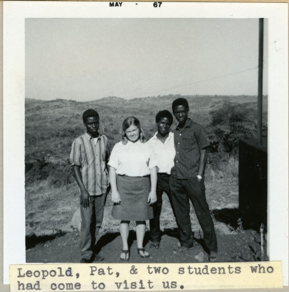 Pictured here are Leopold was Berney's language tutor, Pat, a fellow PCV, and two students Berney taught during her service.